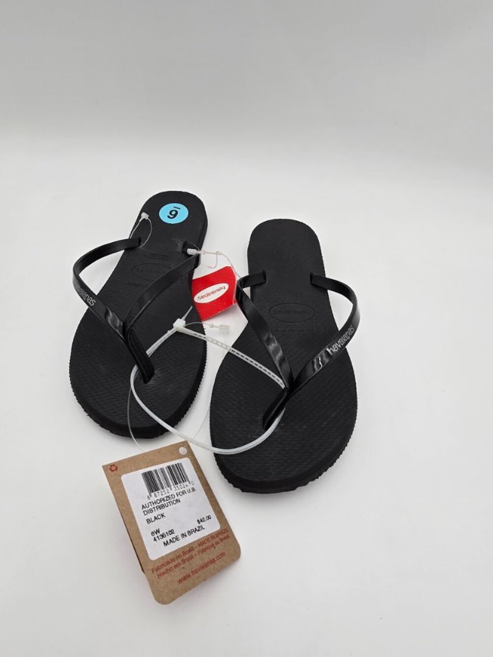 Havaianas You Metallic flip-flop sandals in Black Size 6 - Picture 6 of 8